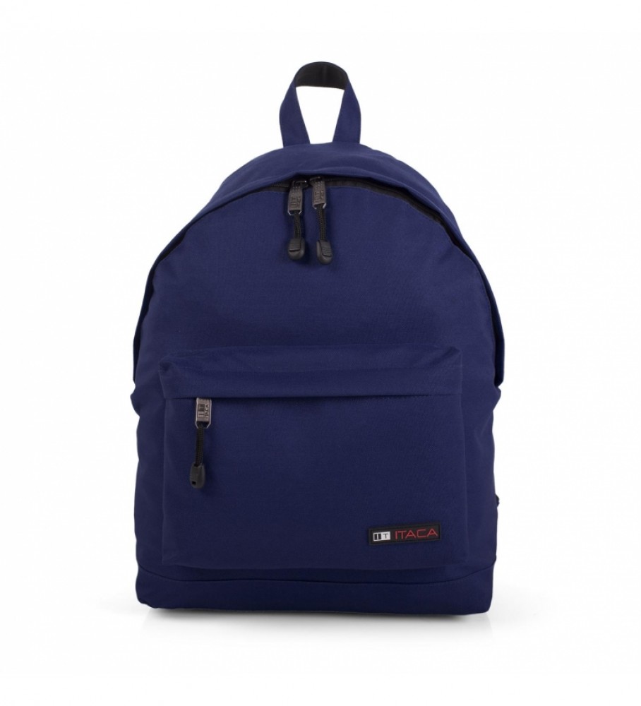 Mochila ITACA e estojo combinando. Itaca Basic azul marinho.