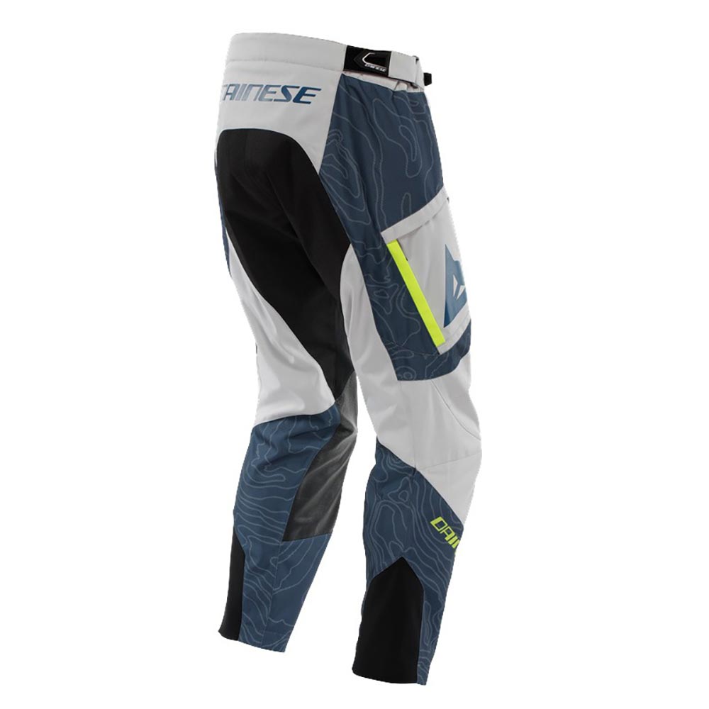 Dainese - Pantalon Sterrato Tex Gris Clair / Bleu / Jaune fluo