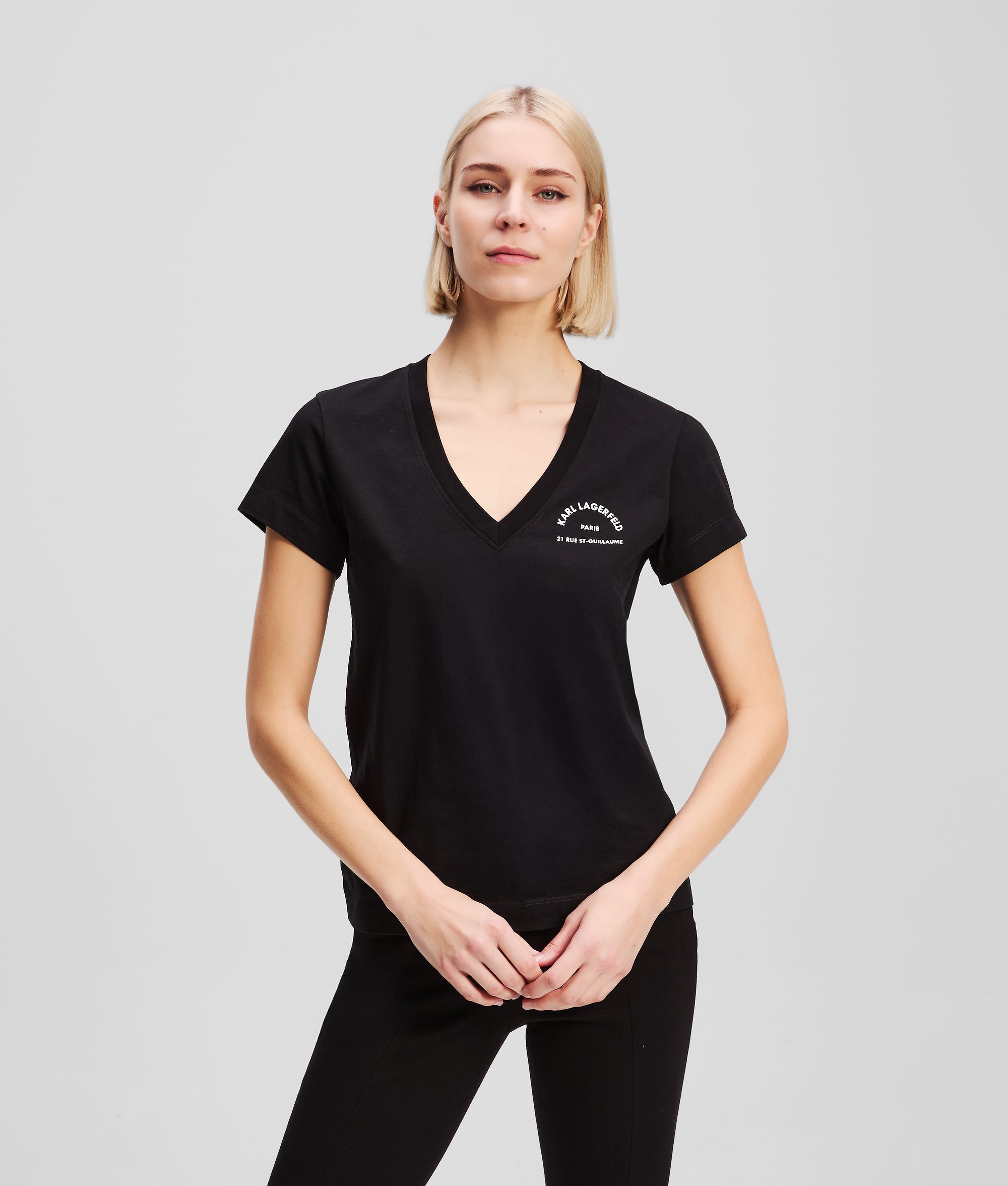 Rue St-Guillaume T-shirt met V-hals