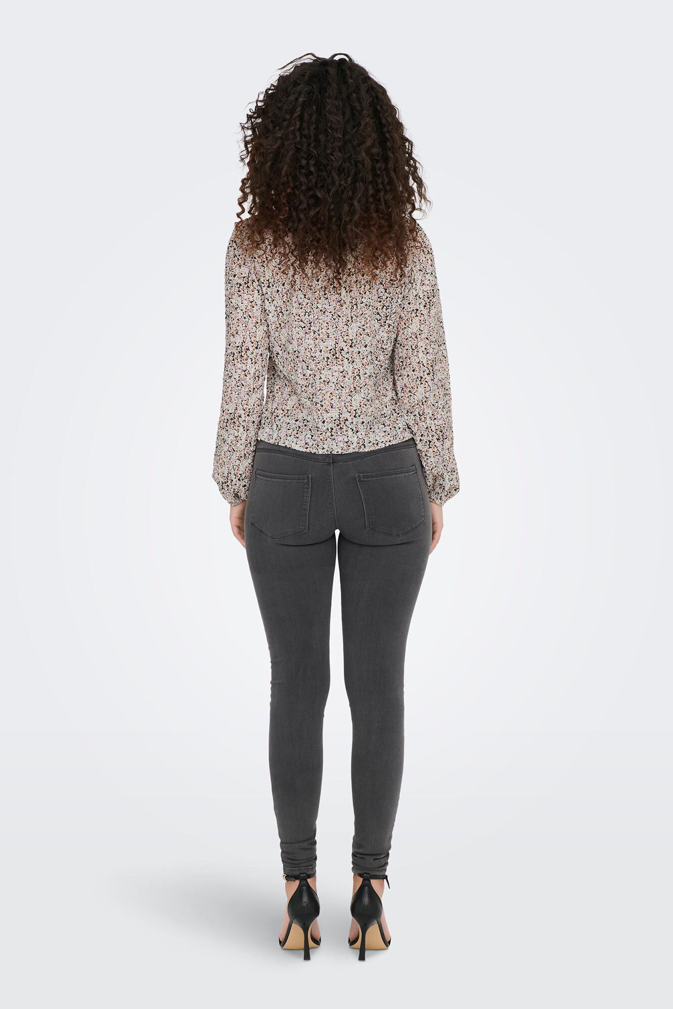 Blusa de manga comprida com decote em V