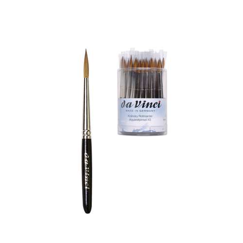 da Vinci Kolinsky Rotmarder Aquarellpinsel Serie 902, 25er-Runddose