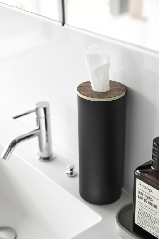 Yamazaki Tissuebox Rond - Rin - Zwart