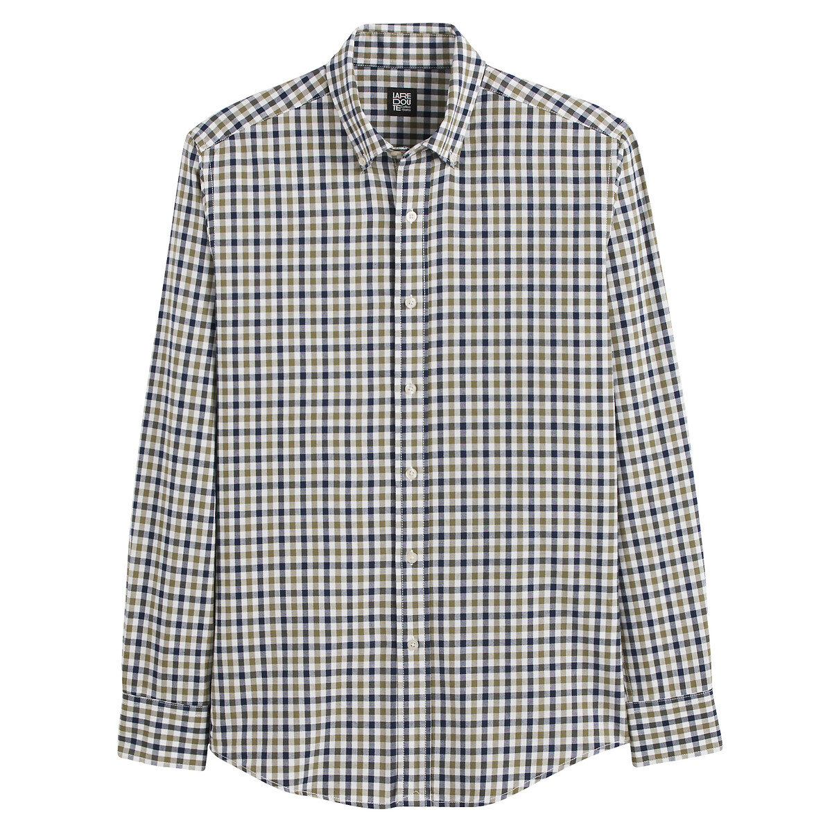 COLEÇÕES LA REDOUTE<br>Camisa Vichy reta, mangas compridas