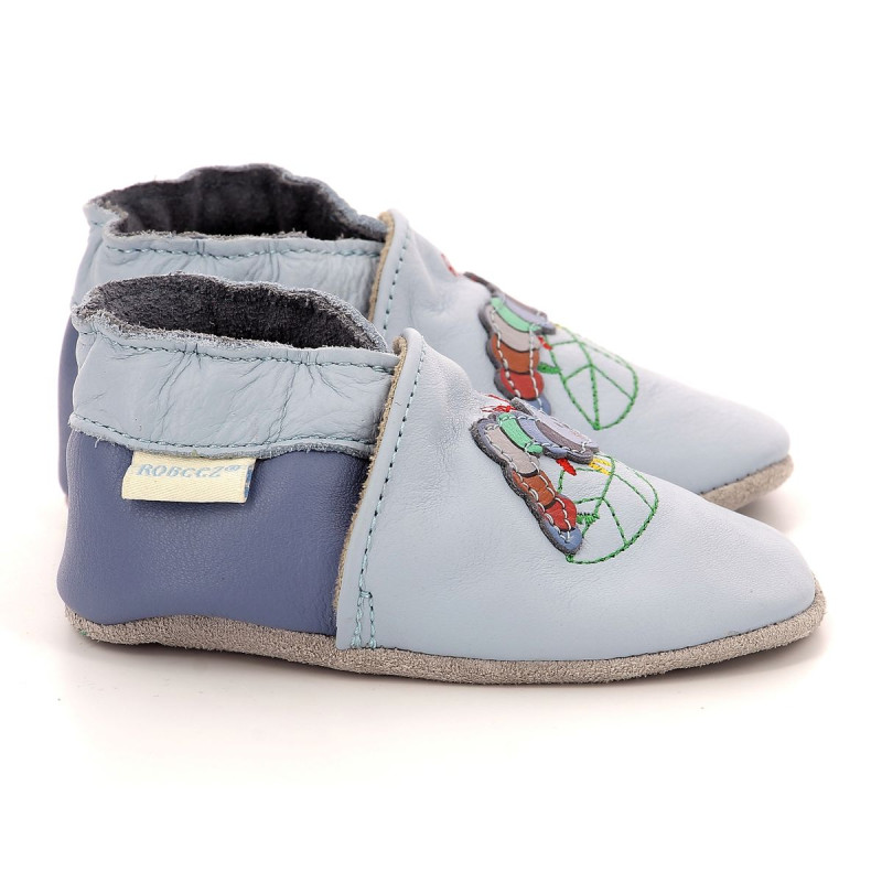 Robeez Robeez Chaussons Krunchy Bleu Clair