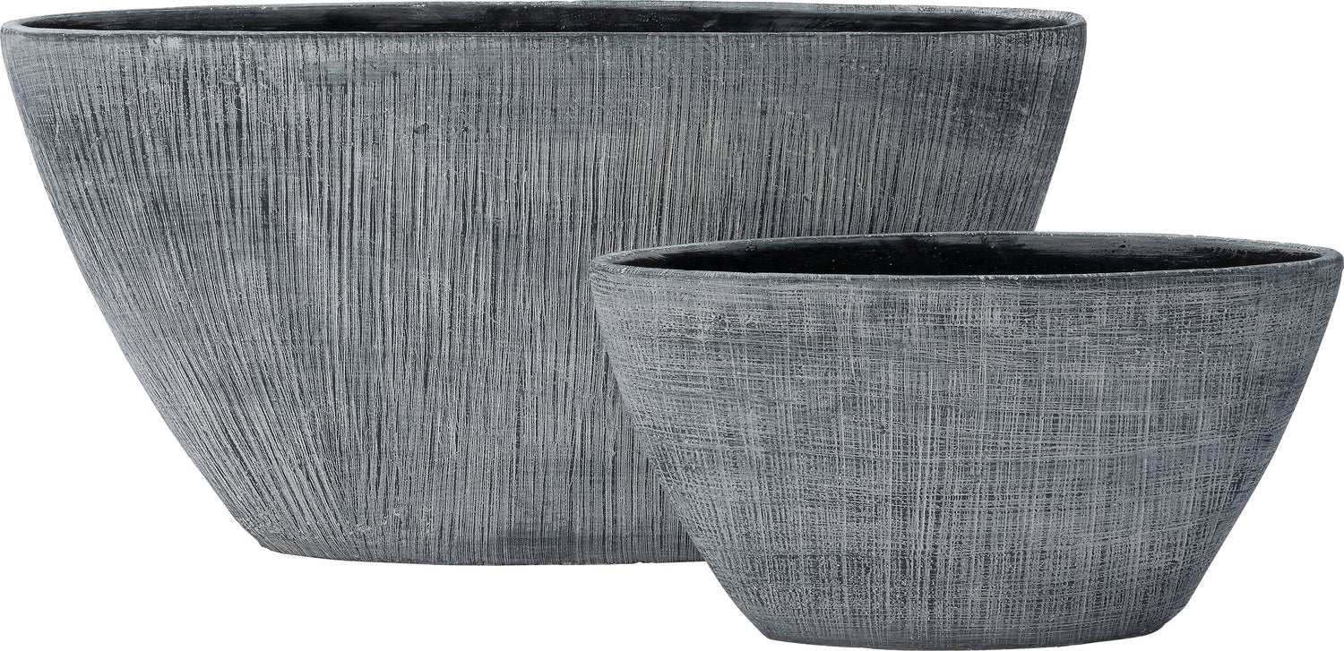 Intratuin bloempot Boge grijs 38 x 11,5 x 20 cm
