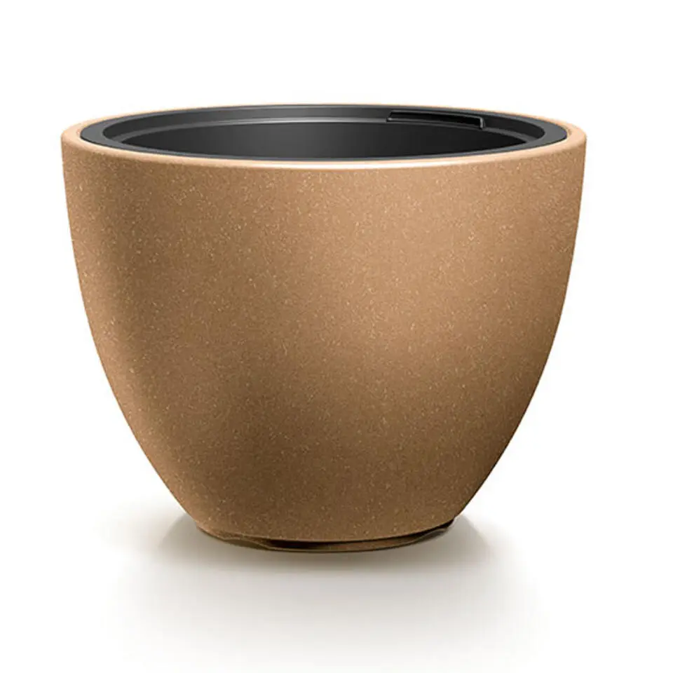 Prosperplast Plantenpot Sevilla - kunststof - hout/beige - D39 cm