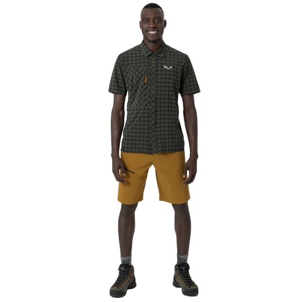 Chemise randonnée SALEWA PUEZ DRY M S/S SHIRT DARK OLIVE