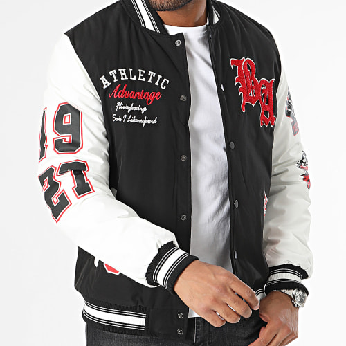 Veste Teddy Noir Blanc