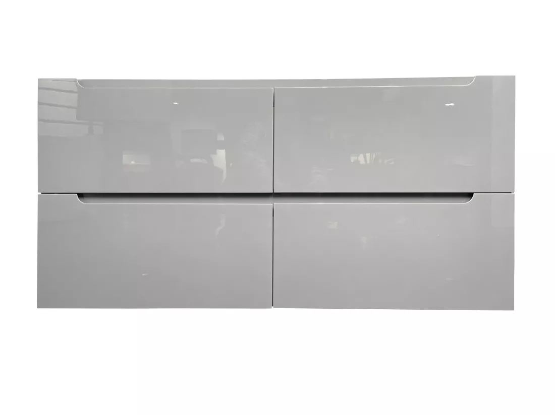 Meuble sous vasque suspendu - Gris - L120 x H57 cm - SELITA