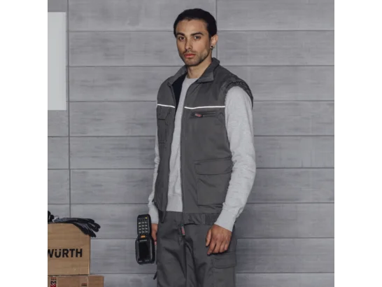 Gilet de travail matelassé Classic Würth MODYF gris