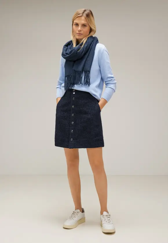 Bouclé Mini Rock - deep blue
