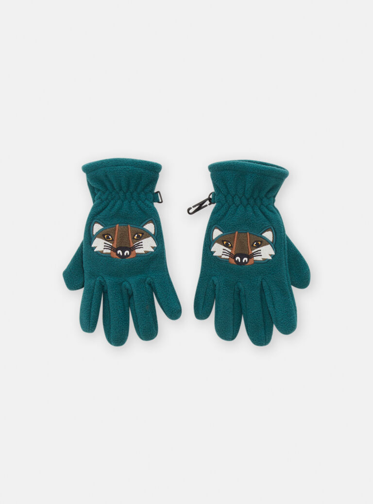 Gants en polaire motif loup pour garçon