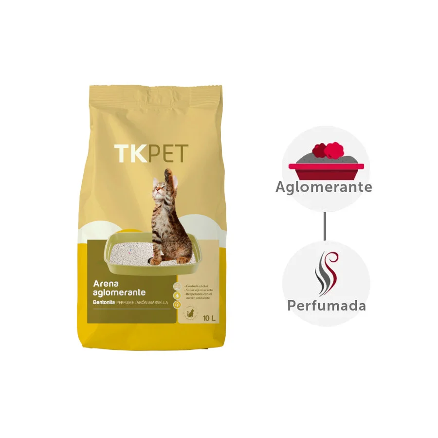 10 L TK-Pet Areia Aglomerante de Bentonita e Marselha para Gatos
