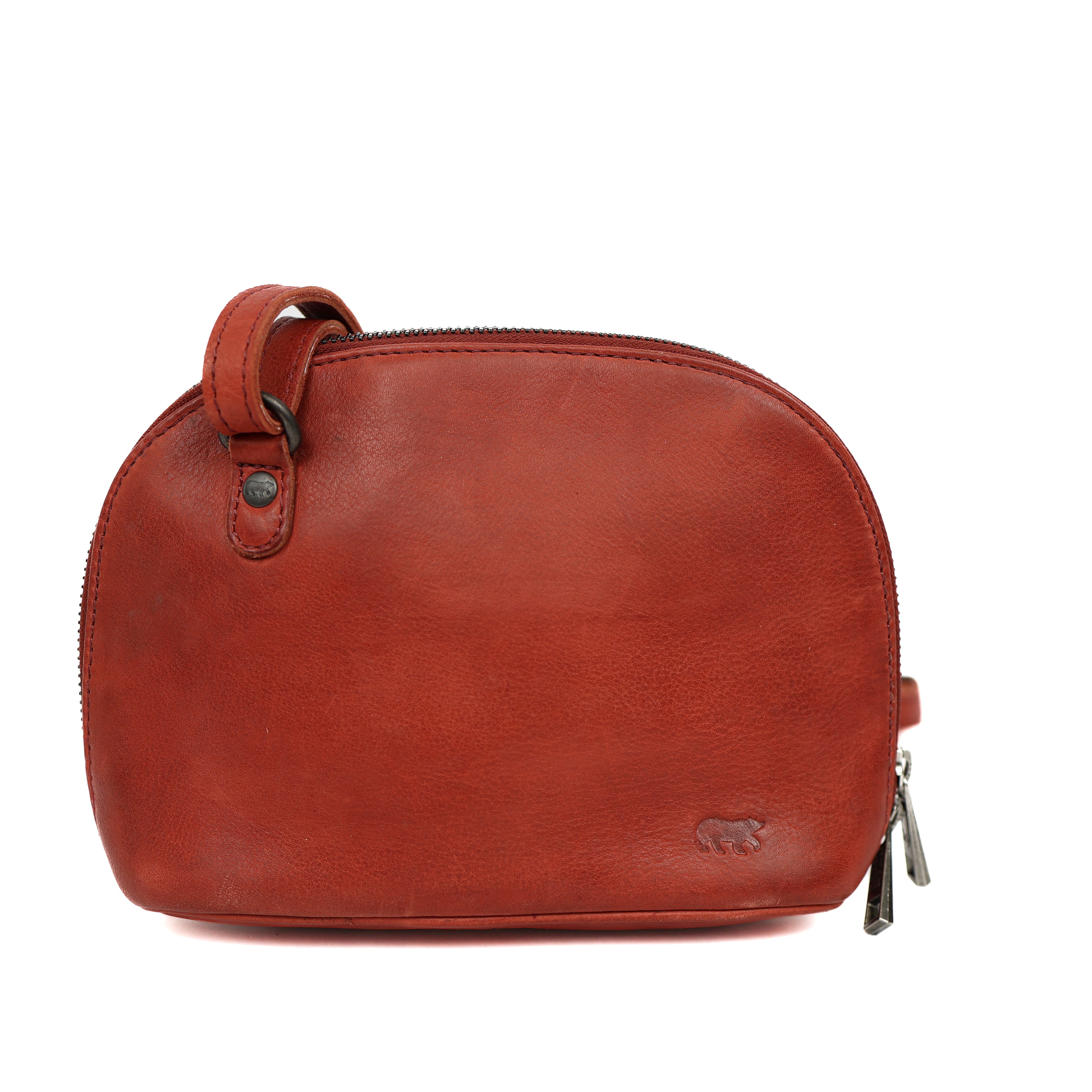 Schoudertasje met rits 'Hidde' rood Rood