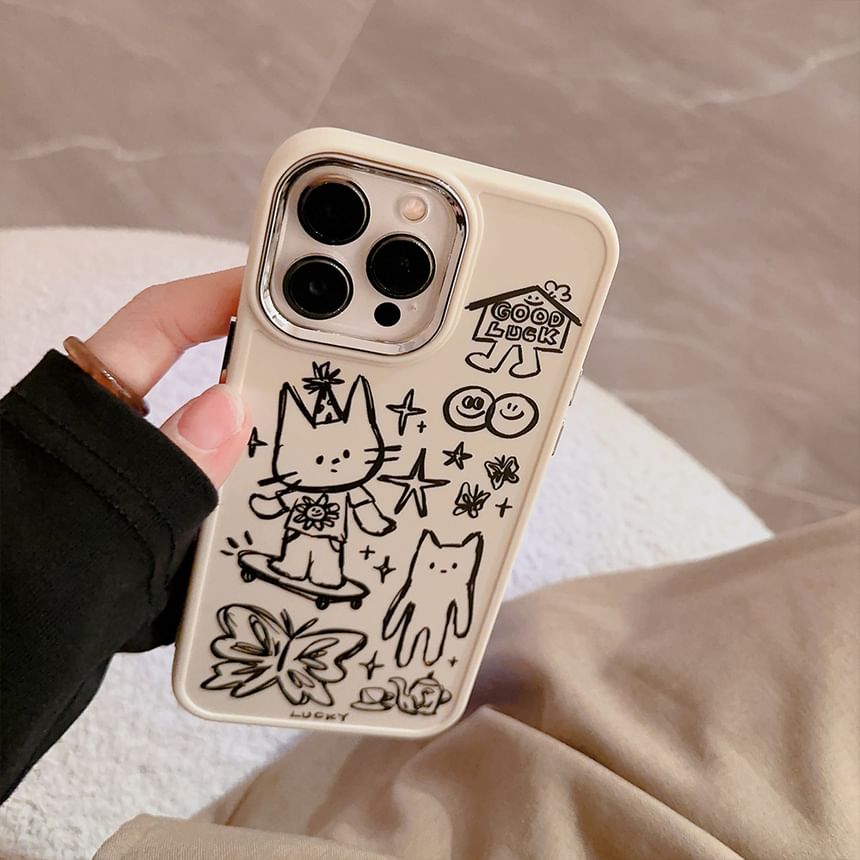 kloudkase - Cat Phone Case - 16 Pro Max / 16 Pro / 16 Plus / 16 / 15 Pro Max / 15 Pro / 15 Plus / 15 / 14 Pro Max / 14 Pro / 14 Plus / 14 / 13 Pro Max / 13 Pro / 13 / 13 Mini
