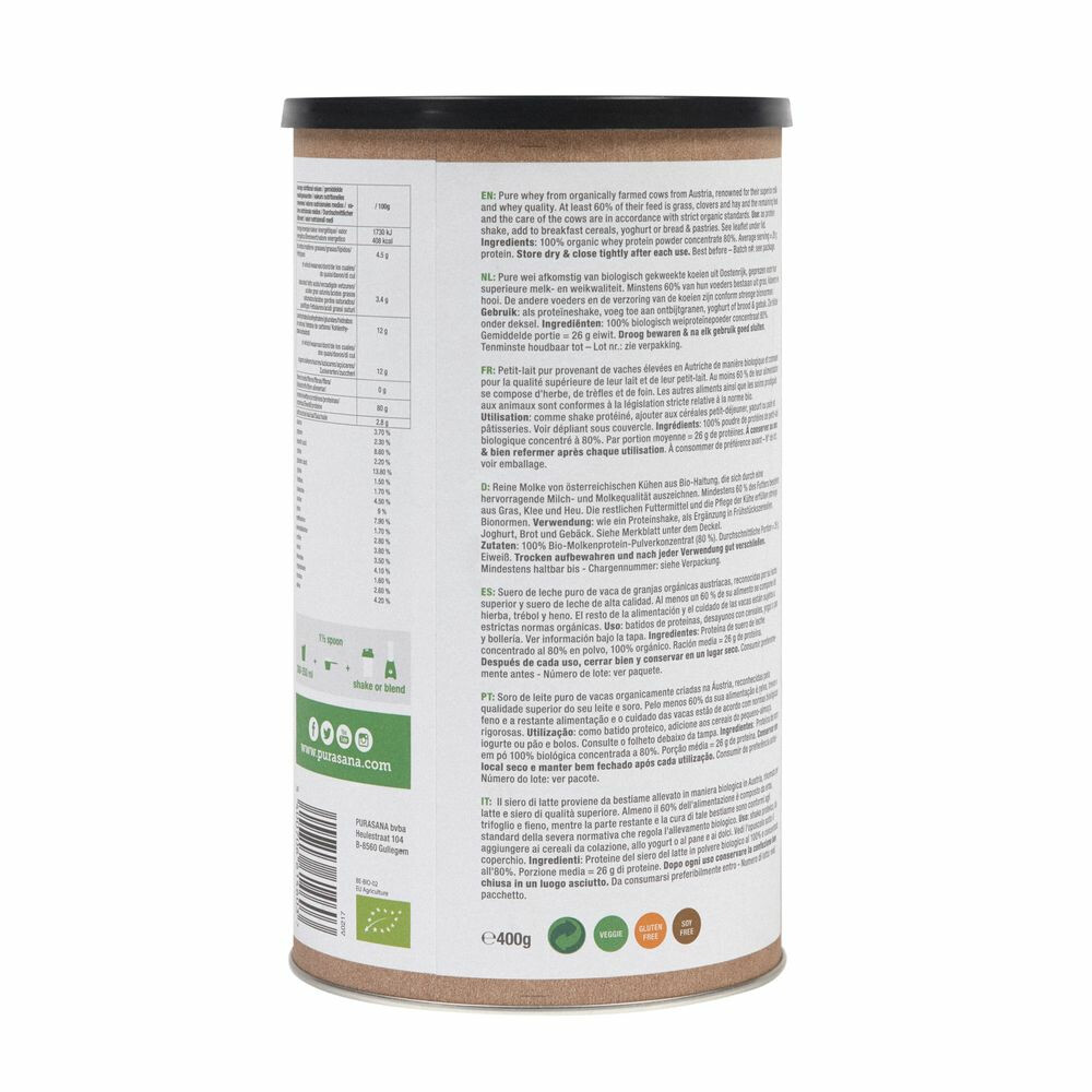 Purasana Whey Protein Naturel400 gr