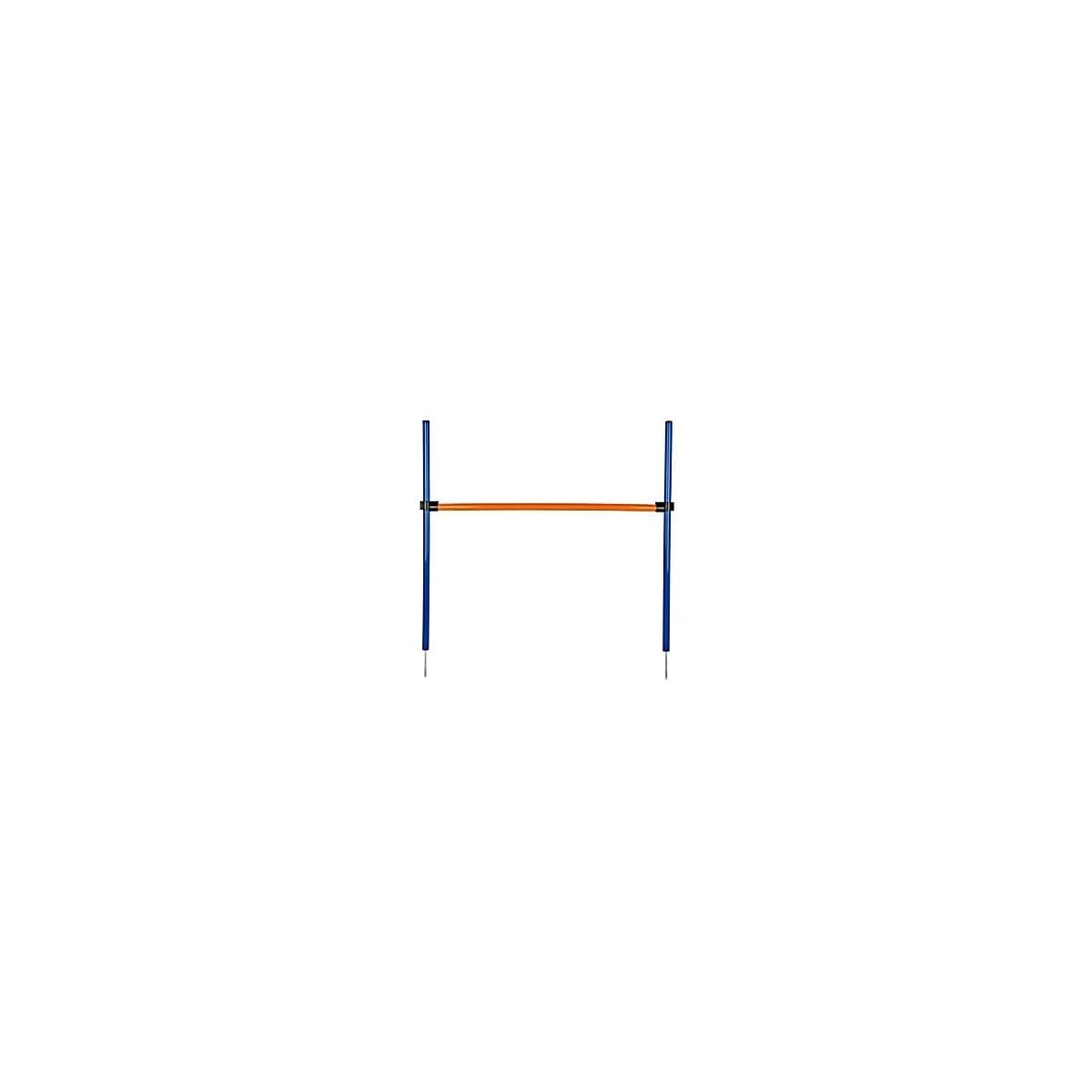 Agilityhekk for hundeaktivitet, plast, 123 × 115 cm, ø 3 cm, blå/oransje