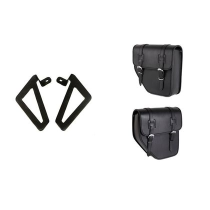 Sacoches cavalières CustomAcces IBIZA AVEC SUPPORT UNIVERSEL (2 x 11 litres) Universel - Noir
