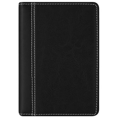 Agenda de poche spiralé Delta Palermo - 1 semaine sur 2 pages - 8 x 12 cm - noir - Brepols