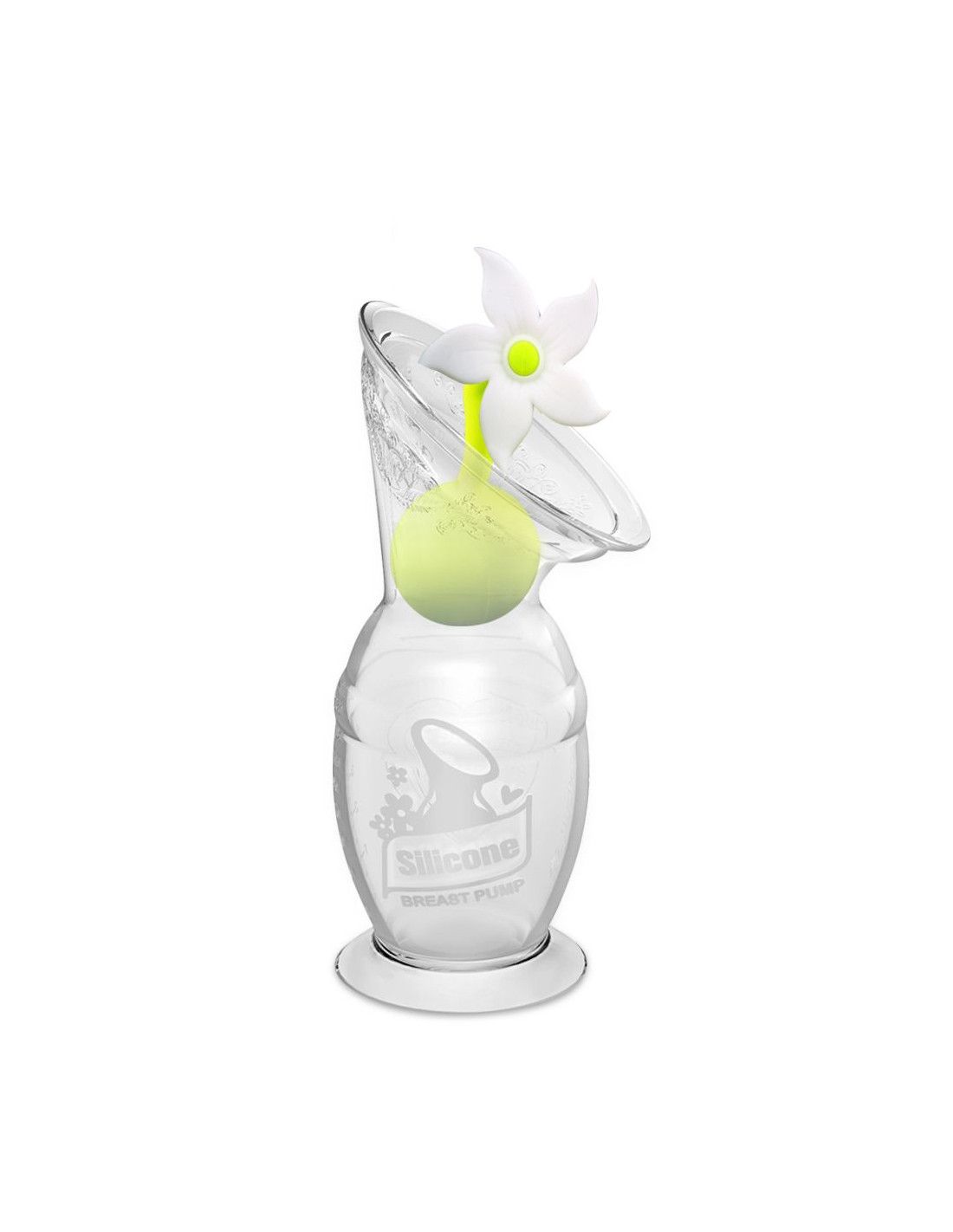 Haakaa Milchpumpe mit Saugfuss + Blumenverschluss Set