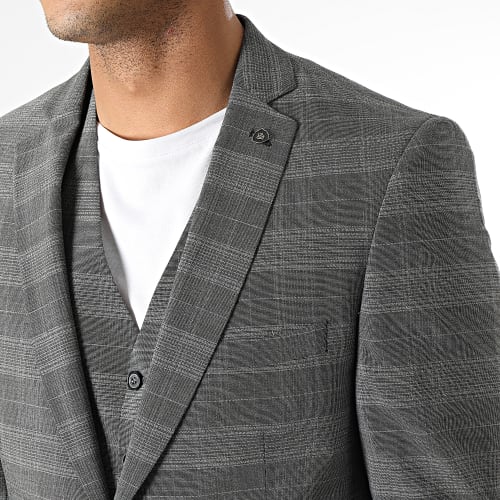 Costume 3 Pièces Gris Anthracite Chiné