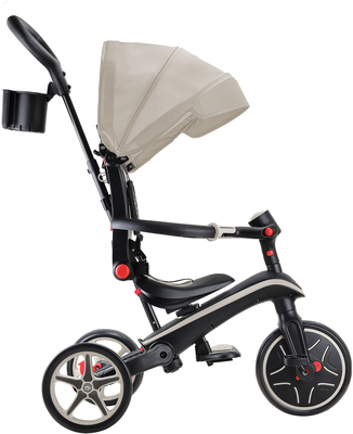 Globber Trehjulssykkel Explorer Sammenleggbar 4-in-1, Lys taupe