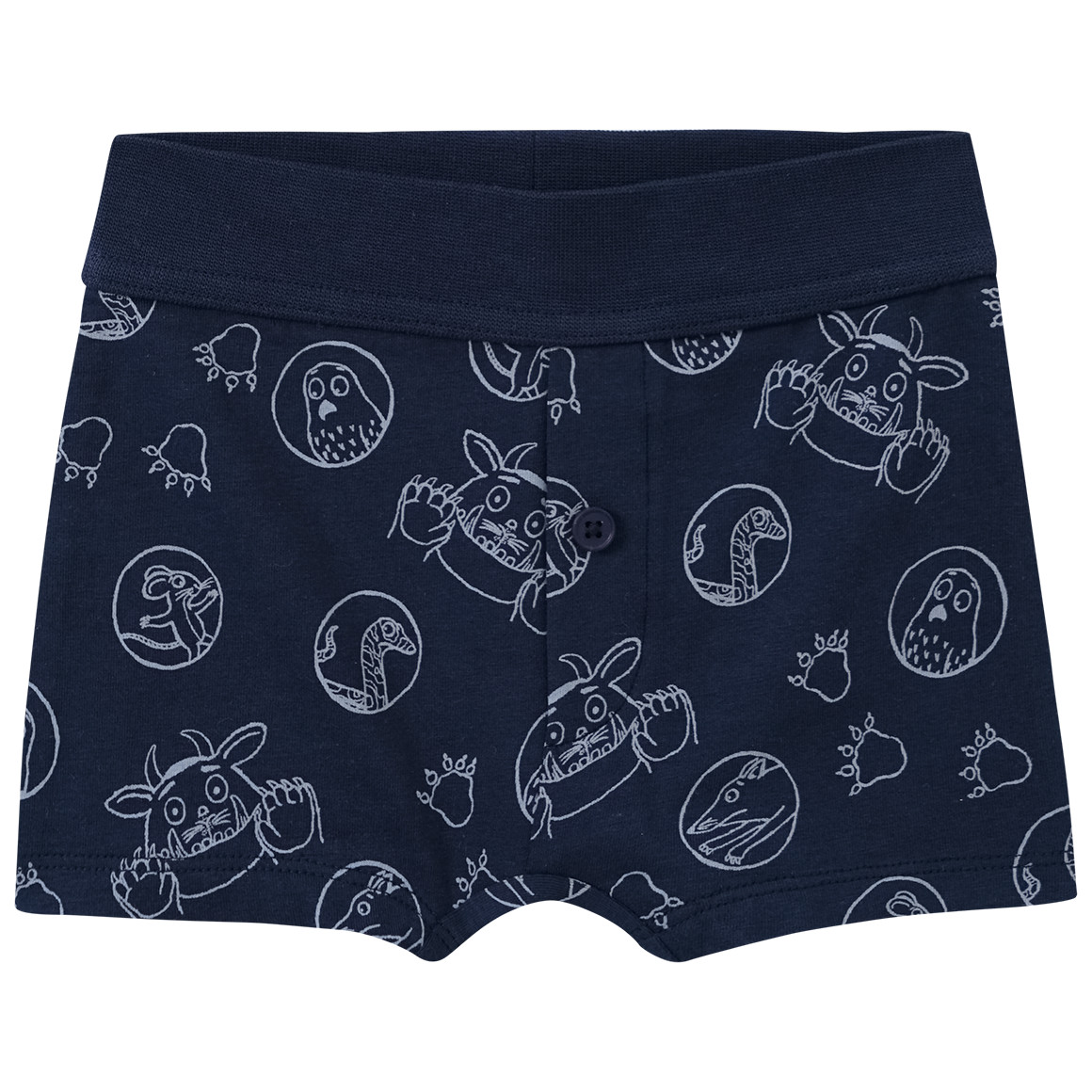 Topomini 3 Der Grüffelo Boxer in verschiedenen Dessins hellblau / dunkelblau