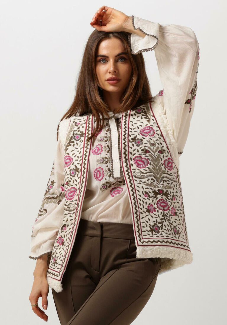 SUMMUM multi summum gilet gilet embroidered velours