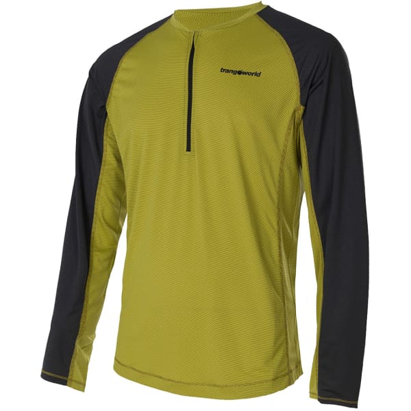 T-shirt randonnée TRANGOWORLD ROBIEL EBONY/WARM OLIVE