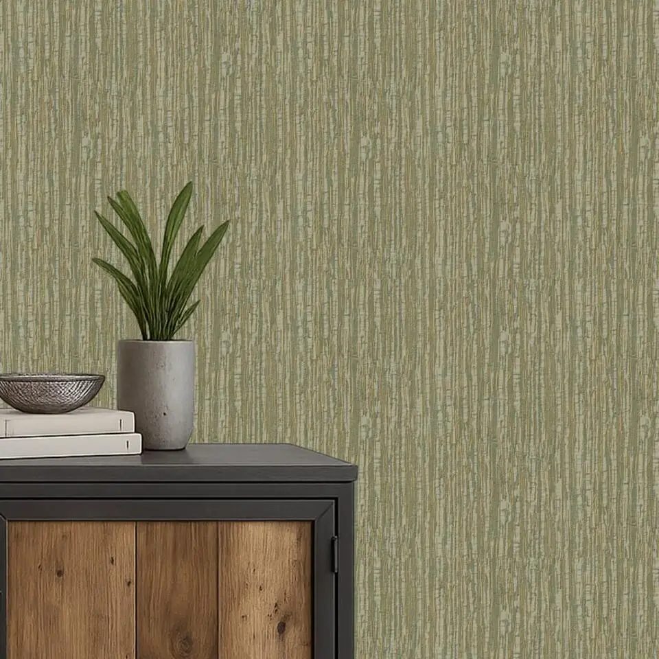 Dutch Wallcoverings Vliesbehang Embellish silk texture - groen - 10,05m x 53cm