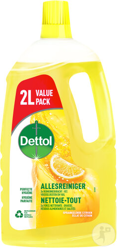 Dettol Power&Fresh Nettoie-Tout Éclat De Citron Flacon 2000ml