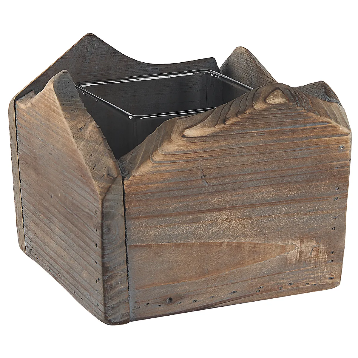 Beliani PLATEROS Bougeoir Bois Foncé