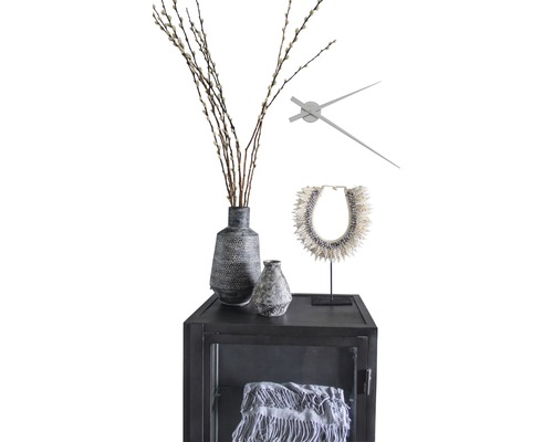 Wandklok Handen zilver Ø 85 cm