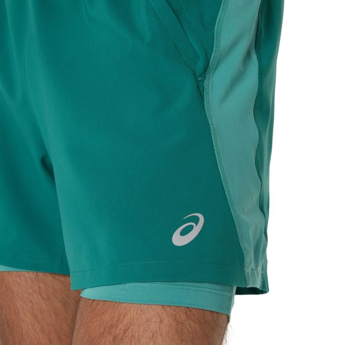 Asics Herre Shorts Road 2in1 5 Inch Shorts Blå