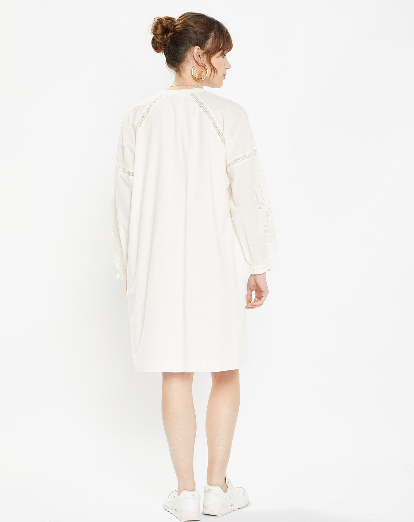 Galeries Lafayette Robe en Coton Bio Paphos écrue