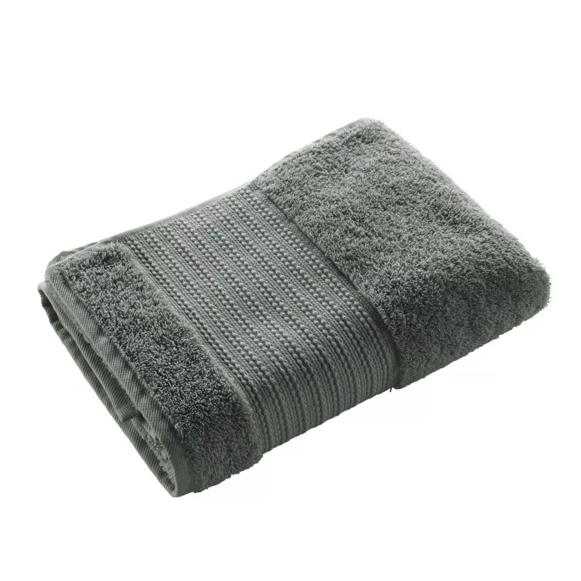 Serviette de bain coton bio (70 x 130 cm) Méline Vert romarin