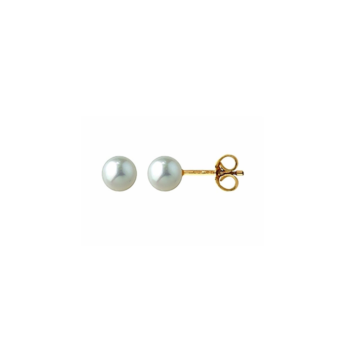 Boucles d'oreilles Brillaxis perles de cultures or4,5/5 mm