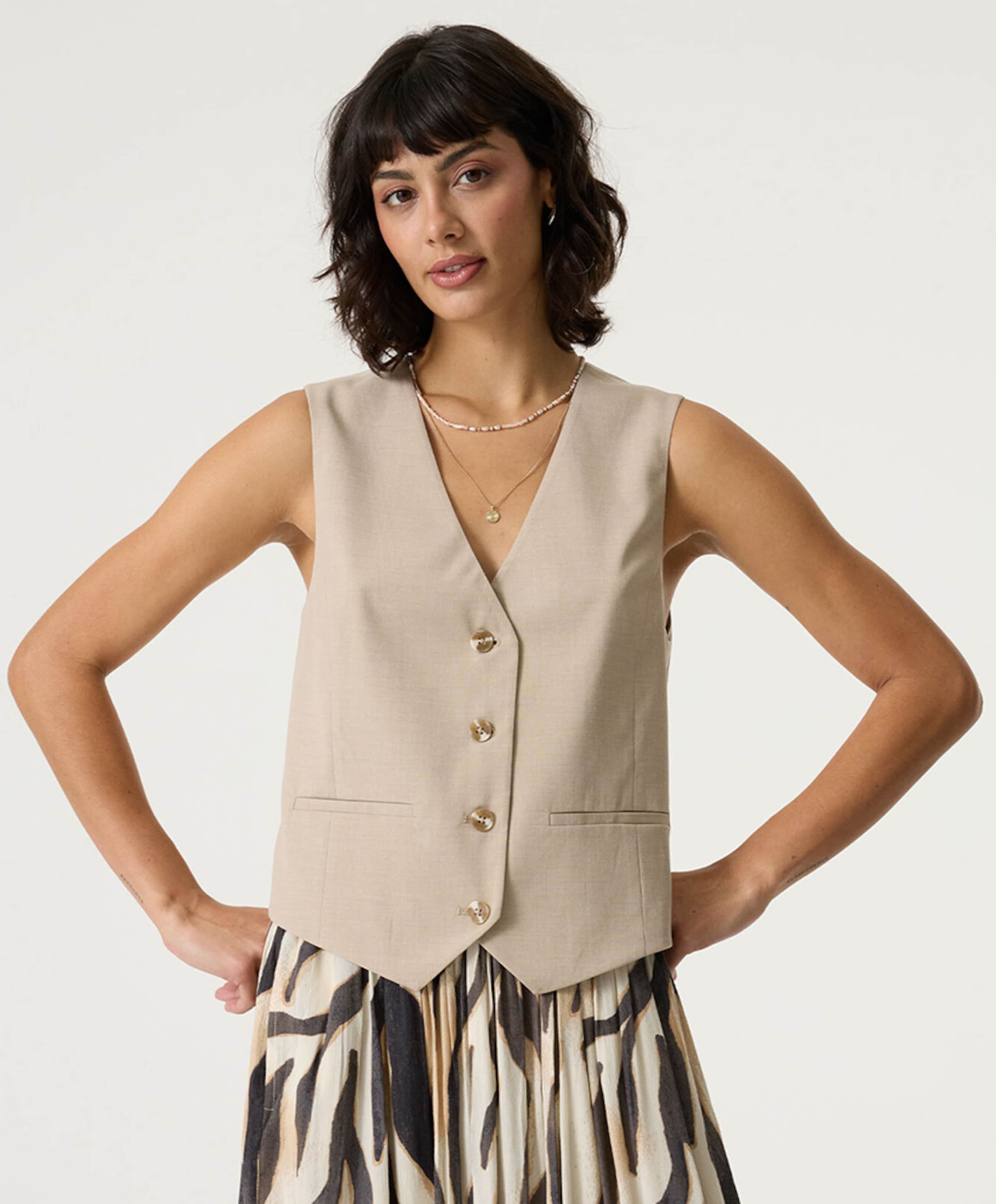 Garcia Dames gilet beige