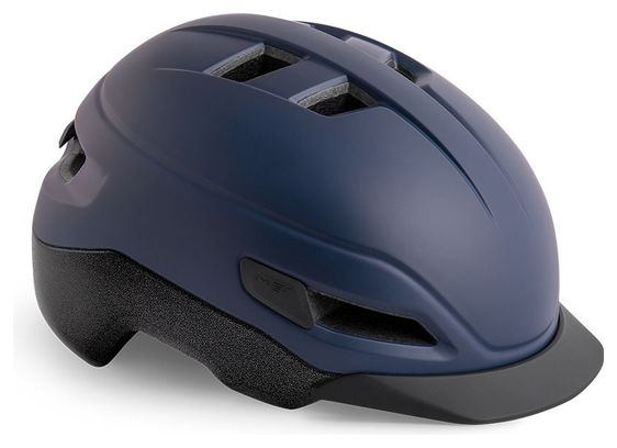 Casque Urban Met Grancorso Bleu foncé Mat Réfléchissant
