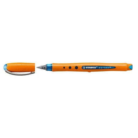 Tintenroller - STABILO worker+ - fein - Einzelstift - blau