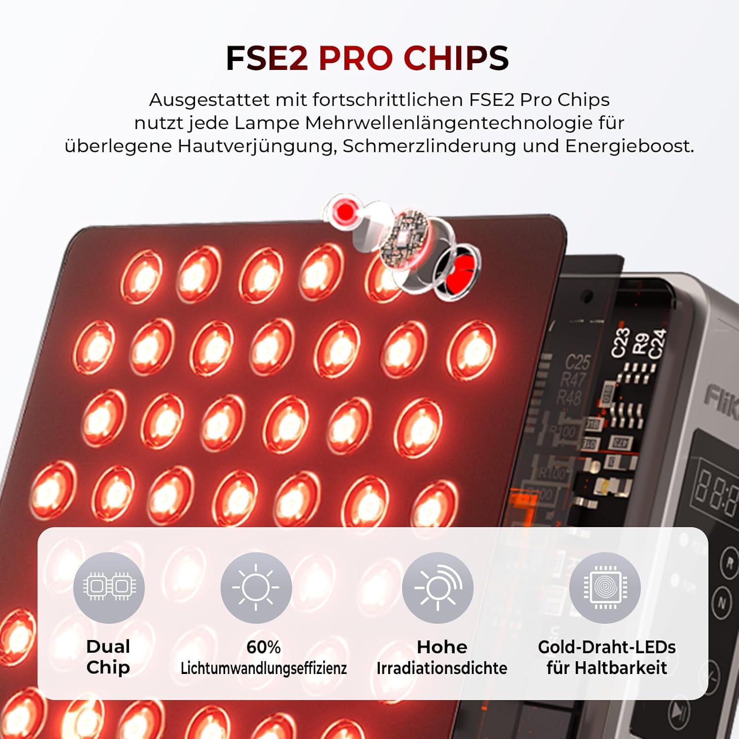 Infrarotlampe, 78 LEDs Dual-Chip, 660/850nm Rotlichttherapie Panel Lampe, Schmerzlinderung, Energieboost, Verstellbarer Ständer, Extra Augenschutzbrillen Inklusive, Geeignet für Familien