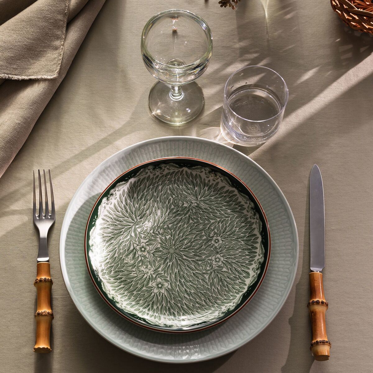 Ostindia Floris tallerken 20 cm, grønn