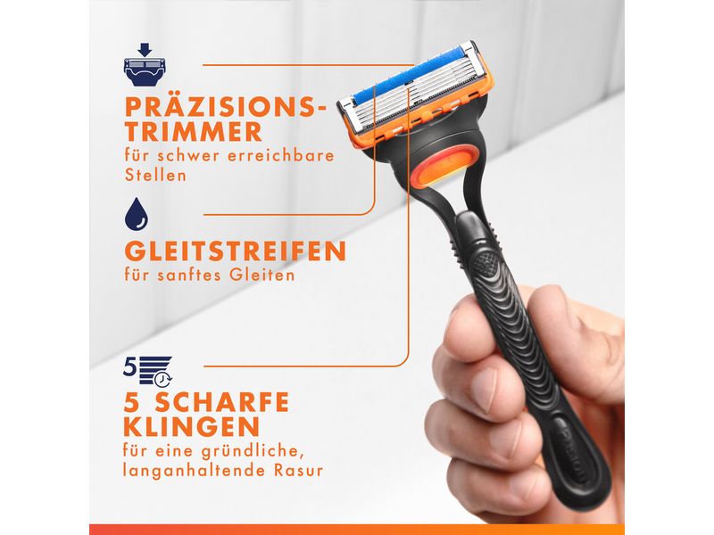 Gillette Herrenrasierer Gillette Fusion5 11er   Handstück Rasierer für Männer mit Gleitstreifen für ein sanftes Gleiten und 5 Klingen