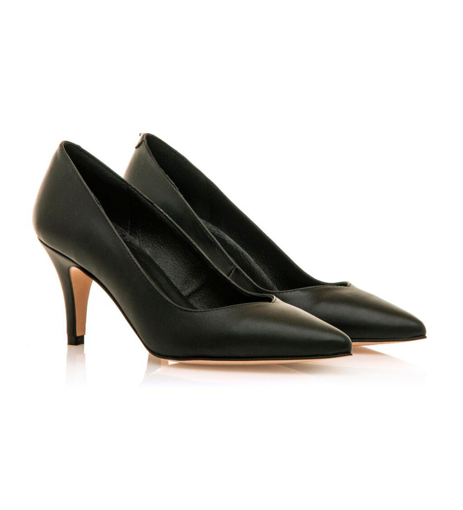 Sapatos Mustang Chantal de couro preto