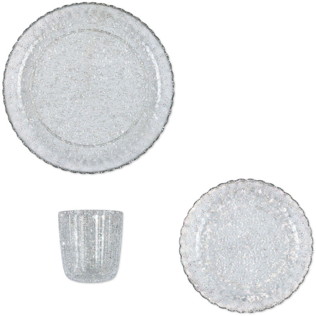 Konges sløjd kinderservies sparkling blue - 3st