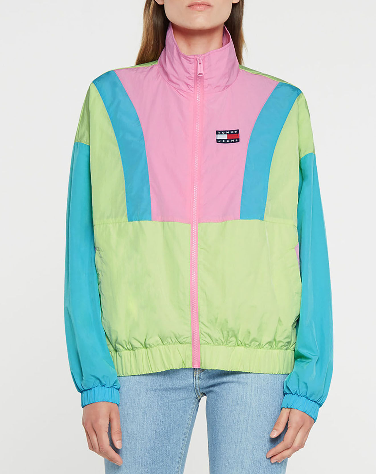Tommy Jeans Coupe-vent colorblock zip through multicolore
