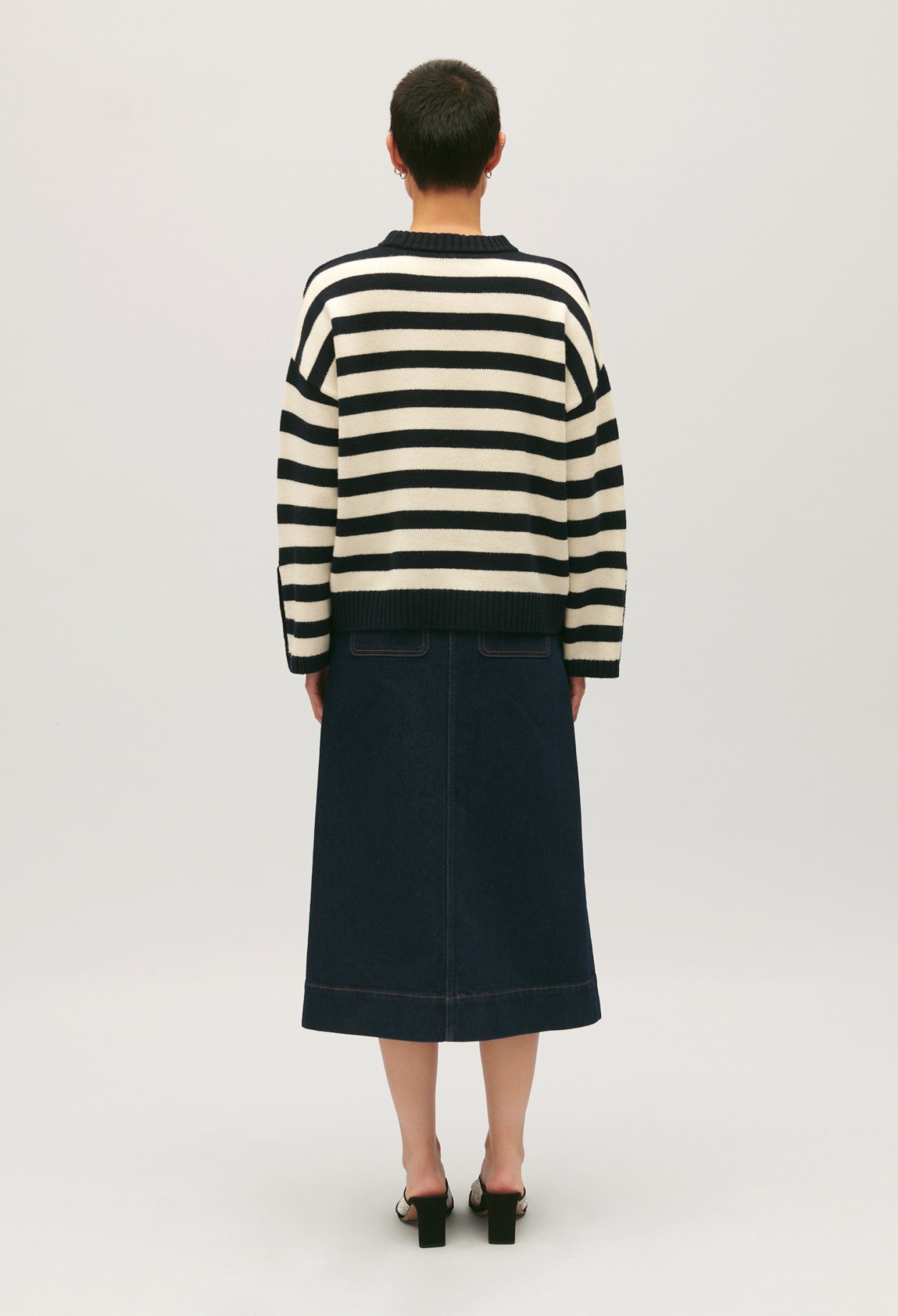 Pull ample rayures bicolores