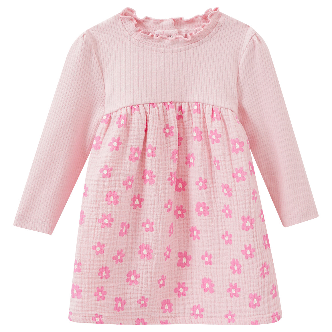 Topomini Baby Kleid mit Blumen hellrosa