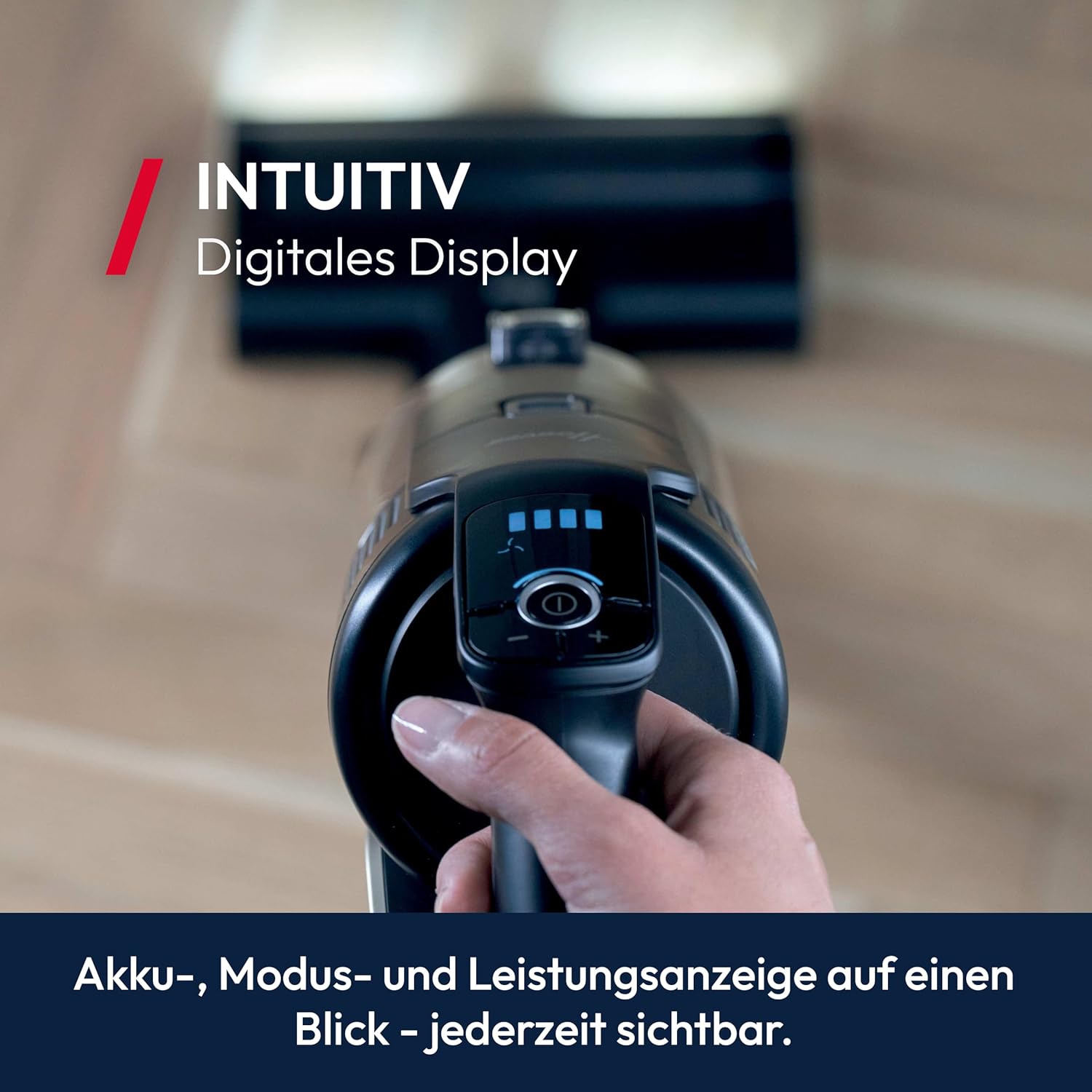 Hoover HF6 Akkustaubsauger mit Bodensensor, Dual Way Clean, bis zu 100Min Laufzeit, Anti-Twist Bürstenrolle, Doppelte Kantenreinigung, QuickPark, tragbar, 660 W [HF610H]