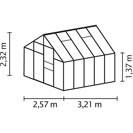 Vitavia Merkur 8300 drivhus - sort poly